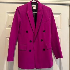 Zara Fuchsia/Purple Blazer XS Long Sleeve